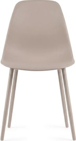 Krzesło do kuchni OSAKA plastikowe, beżowe