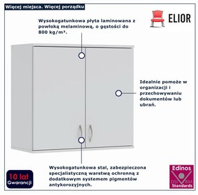 Dwudrzwiowa biała nadstawka na szafę  T7-L32