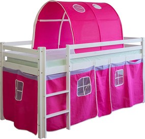 Łóżko piętrowe 90x200 cm Czerwone