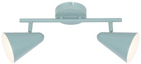 Niebieska lampa sufitowa z metalowym kloszem 42x10 cm Amor – Candellux Lighting