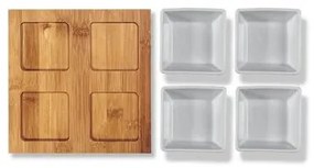 Lamart LT9018 5-częściowy zestaw do serwowania Bamboo, 19 x 19 cm