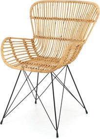 Rattanowe krzesło na stalowych nogach K335