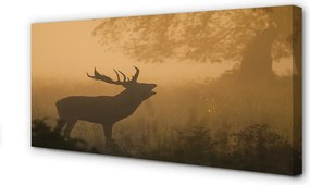 Duży obraz na płótnie Jeleń o Wschodzie Słońca