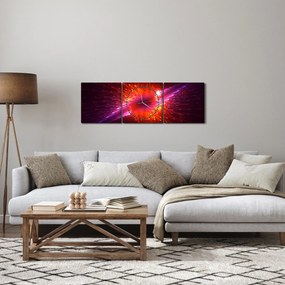 Obraz współczesnej ciernistej abstrakcji (z zegarem) (90x30 cm)
