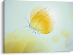 Obraz - Żółty motyl (70x50 cm)