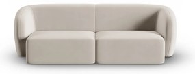 Beżowa aksamitna sofa 188 cm Paolo – Milo Casa