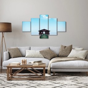 Obraz domu nad morzem (125x70 cm)