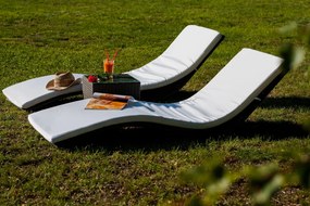 Szare leżanki ogrodowe ze stolikiem Successo