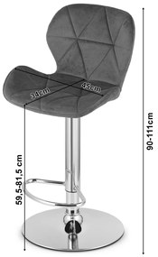 PROMOCJA Hoker z ekoskóry z czarną nogą WEST, czarny II klasa jakości