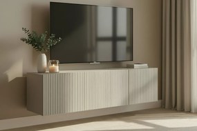 Szafka RTV wisząca Nicole 150 cm z szufladą - kaszmir mat