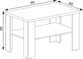 Ława DESIO 90 cm Stolik Kawowy do Salonu