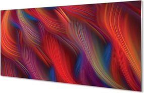 Panel szklany do Kuchni Barwne Pasy Fraktalne