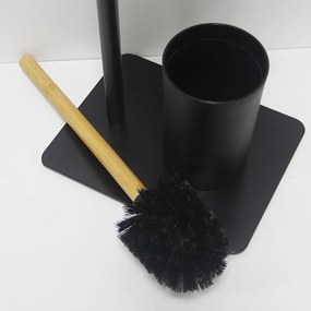 Metalowy stojak na papier toaletowy 3w1 z szczotką i półką
