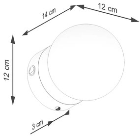 Kinkiet YOLI 1 biały z włącznikiem SOLLUX  LIGHTING
