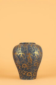 Wazon ceramiczny YL744 Vesira niebieski/złoty