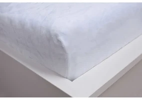 Białe prześcieradło z mikropluszu z gumką 180x200 cm – Jerry Fabrics