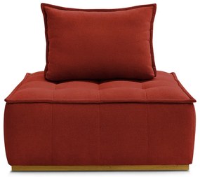 Ceglasty fotel z tkaniny szenilowej Elisa – Bobochic Paris