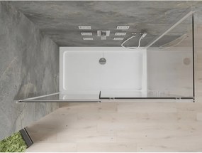 Mexen Omega kabina prysznicowa rozsuwana 130 x 70 cm, transparent, chrom + brodzik Flat - 825-130-070-01-00-4010
