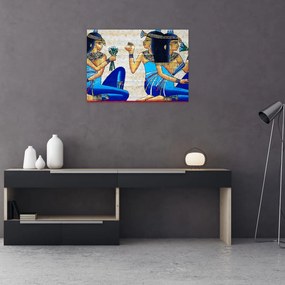 Obraz na szkle - Malarstwo egipskie (70x50 cm)