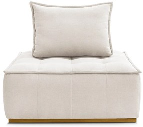 Biały fotel z tkaniny szenilowej Elisa – Bobochic Paris