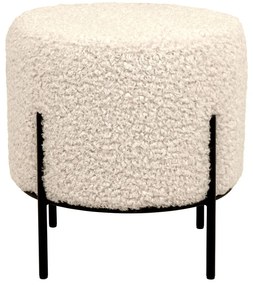 Kremowy puf z imitacji futra Alford – House Nordic