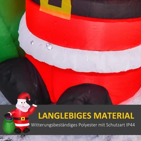 Homcom Dmuchany Mikołaj Pompowany Świecący Led