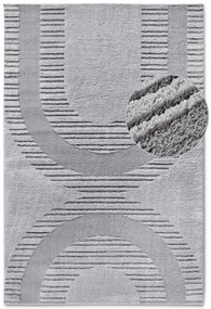 Dywan nowoczesny Gallery 3D  Geometryczny szary 200 cm x 280 cm