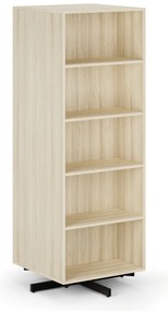 Półka obrotowa, 680×680×1932 mm, 2x 5 półek, dąb naturalny