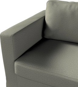 Pokrowiec na sofę Karlstad 3-osobową nierozkładaną, długi kolor szary tkanina strukturalna