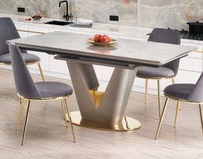 Rozkładany stół z nogą w kształcie litery V Valentino