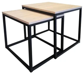 Stolik kawowy 2w1 CUBE dąb sonoma/czarny ATOS