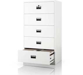 Szafa kartotekowa metalowa biała, 900x1620x600 mm: SARA XL V5