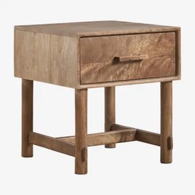 Kwadratowa Szafka Nocna 45x45 Cm Z Drewna Mango Aloma Drewno Mango - Sklum