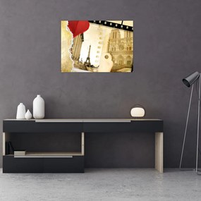 Obraz - Wspomnienia z Paryża (70x50 cm)