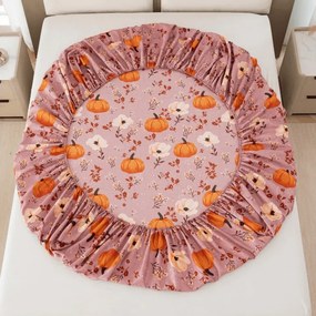 PrzytulneMieszkanie.pl Prześcieradło z mikrofibry PUMPKINS ROSAVIE stare różowe 90x200 cm