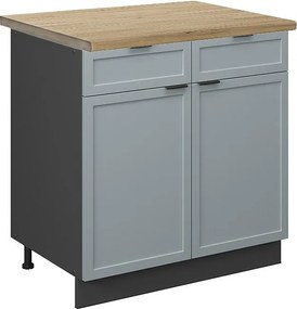 Szafka dolna do kuchni jasnoniebiesko-szary 80x60x82 fame-line