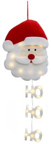 Ozdoba świetlna świąteczna, Mikołaj z napisem, 24 LED