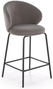 Tapicerowany popielaty hoker A3-Z66