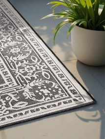 Dywan zewnętrzny dwustronny Duet czarno-kremowy 160 cm x 230 cm