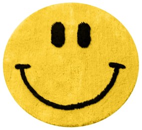 Żółty dywanik łazienkowy ø 90 cm Yellow Smile – Foutastic
