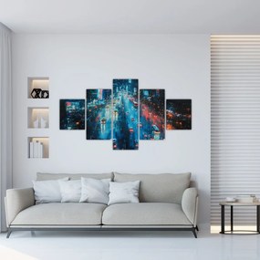 Obraz - Duże miasto, obraz olejny (125x70 cm)