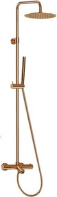 Luisa II 250 termostatyczna kolumna wannowo-prysznicowa miedzi szczotkowanej - Essebagno