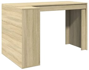 Biurko z ukrytym regałem w kolorze dąb sonoma N3-F90