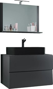umywalka do mebli łazienkowych Lendas Antracyt W. 124 x S. 80 x G. 52 cm
