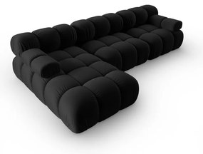 Czarna aksamitna sofa 285 cm Bellis – Micadoni Home