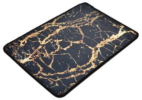 Czarno-złoty dywanik łazienkowy 60x40 cm Goldes − Foutastic