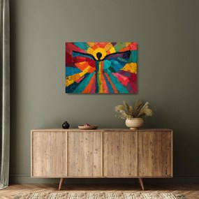 Obraz na szkle - Malowany anioł (70x50 cm)