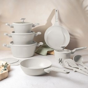 BerlingerHaus Zestaw naczyń z powłoką tytanową Sahara Marble, 15 szt.