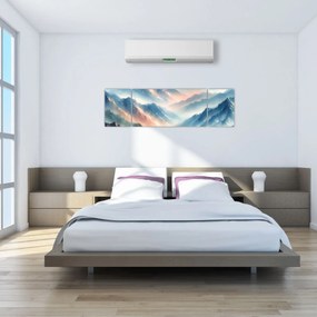 Obraz - Akwarelowe góry (170x50 cm)