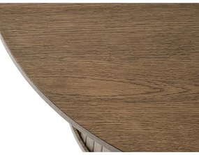 Brązowy okrągły stolik w dekorze dębu ø 90 cm Nola – Unique Furniture